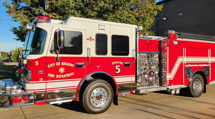 Hickory Fire Department receives new fire truck