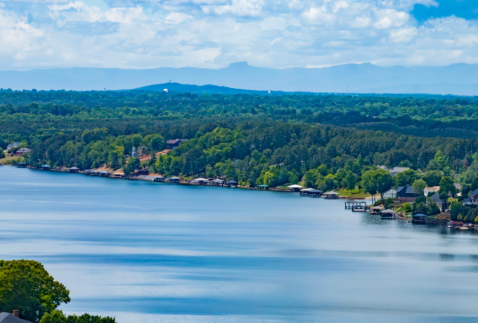 aerial view of Lake Hickory