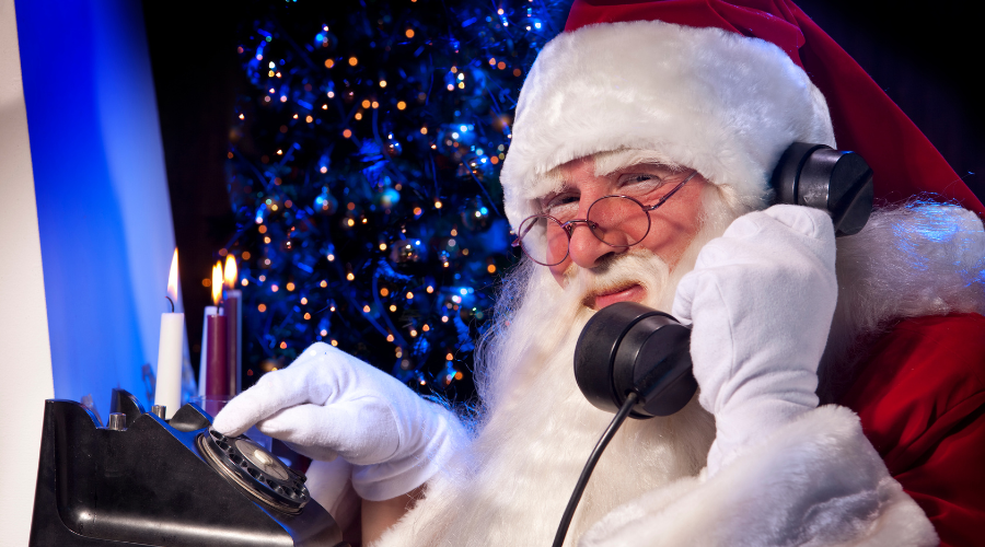 Santa calling on the telephone
