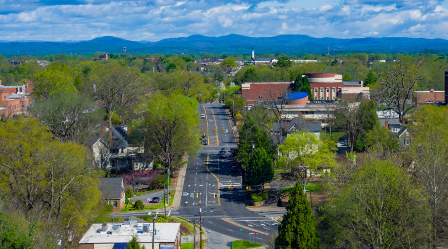 Aerial view of Highway 127 in Hickory
