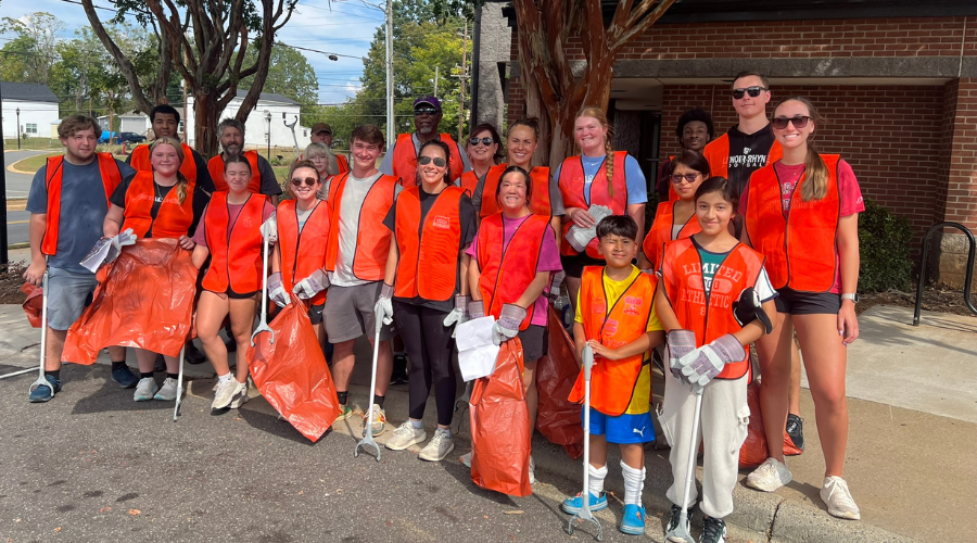 University City Commission participating in litter clean-up event